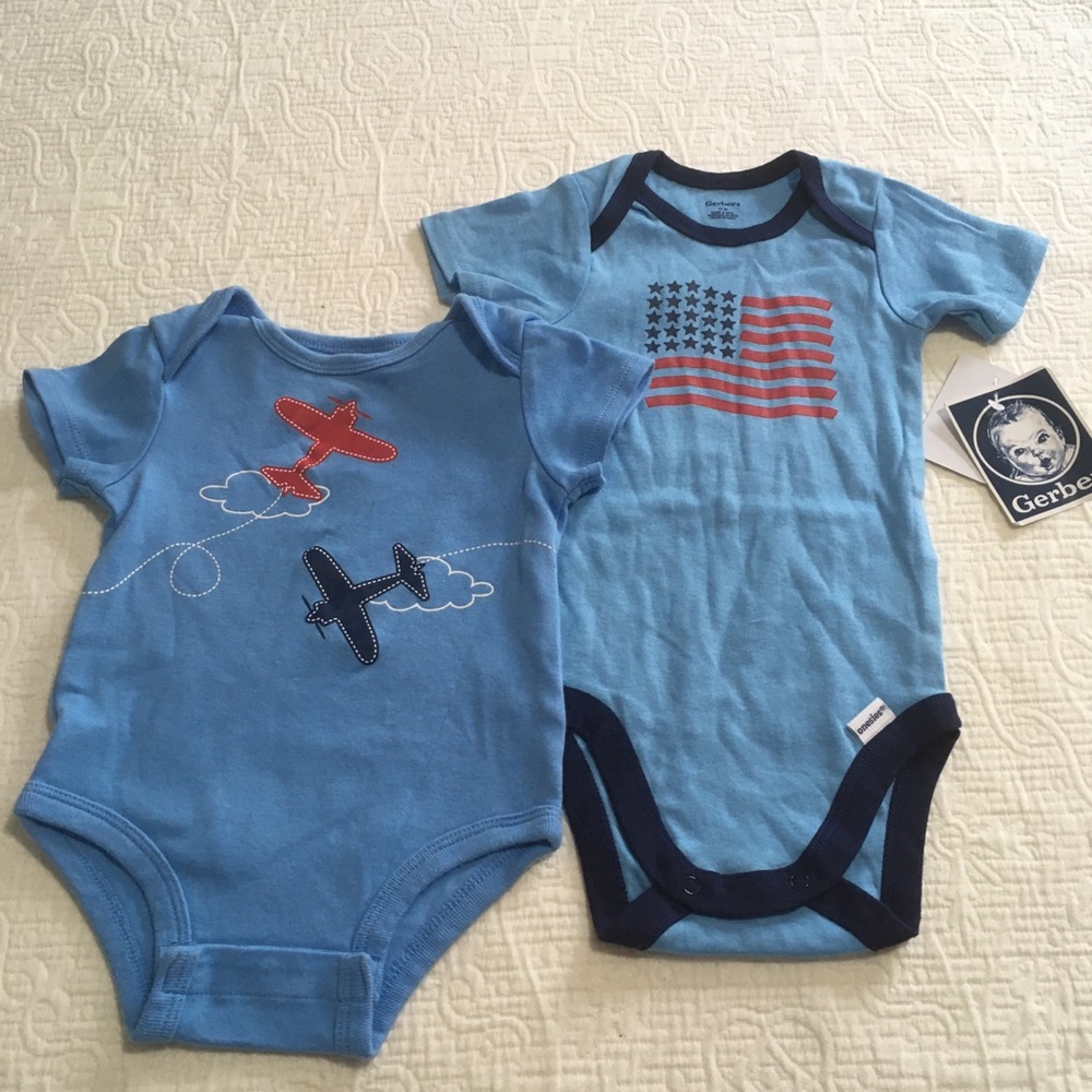 12m (5/$20) Blue Onesies